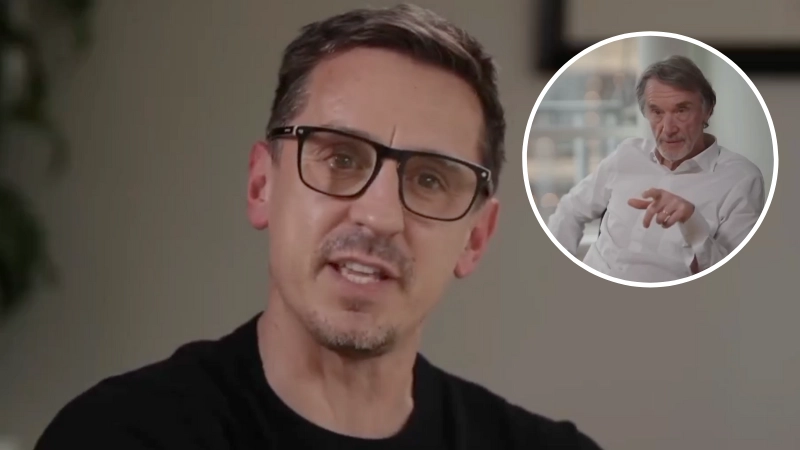 Gary Neville was visibly 'gobsmacked' by Sir Jim Ratcliffe's reaction to £40,000 donation being cut for club legends