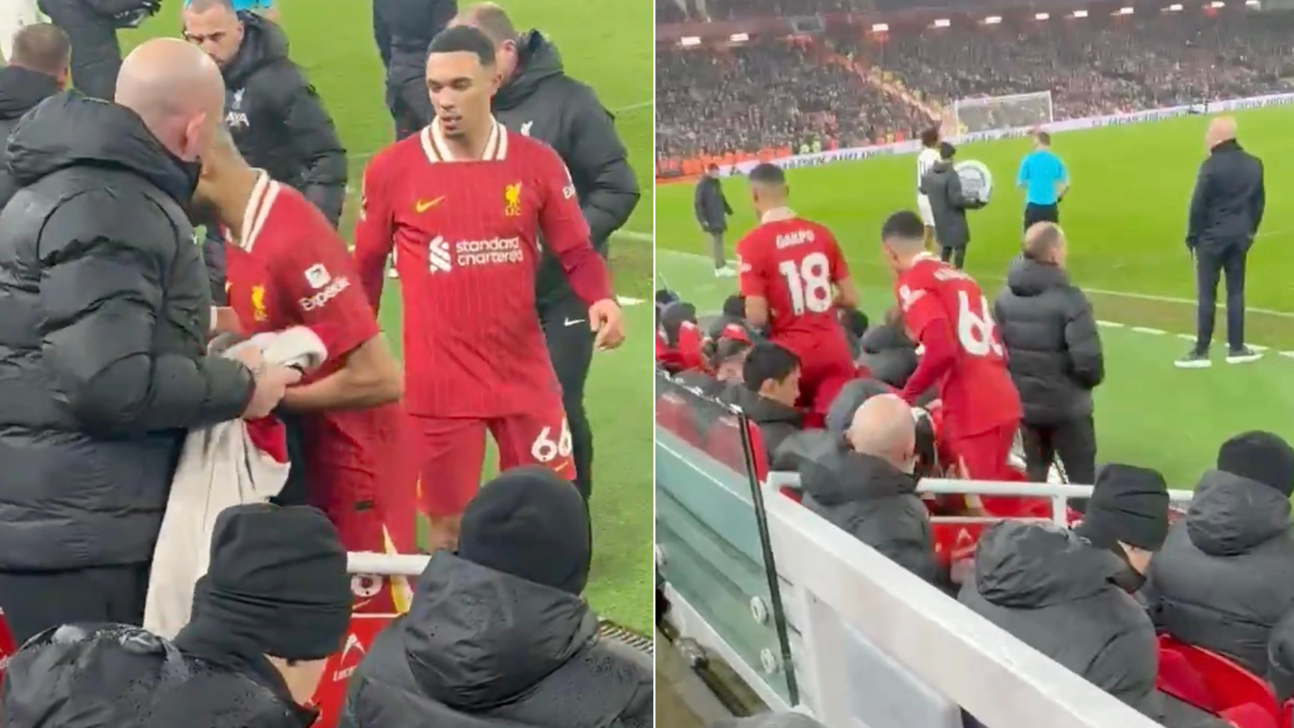 Reporter in Anfield press box reveals Liverpool fan’s foul-mouthed comment at Trent Alexander-Arnold and it speaks volumes