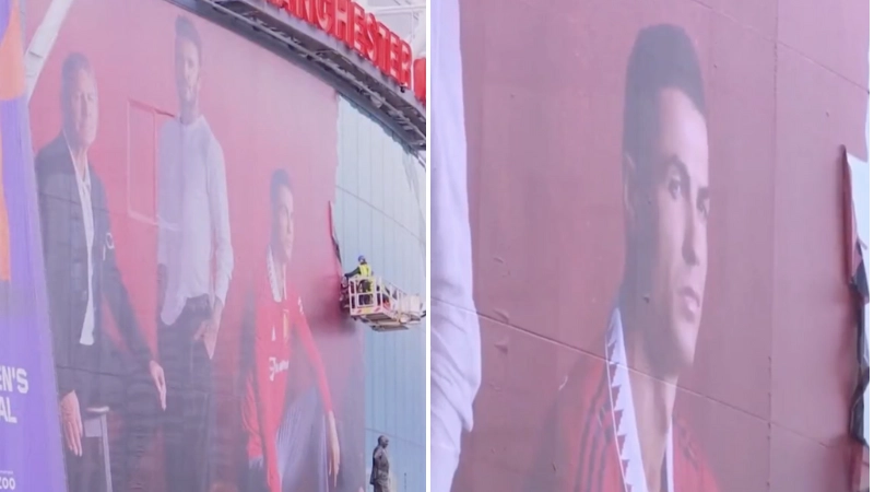 Manchester United remove Cristiano Ronaldo mural after explosive interview with Piers Morgan
