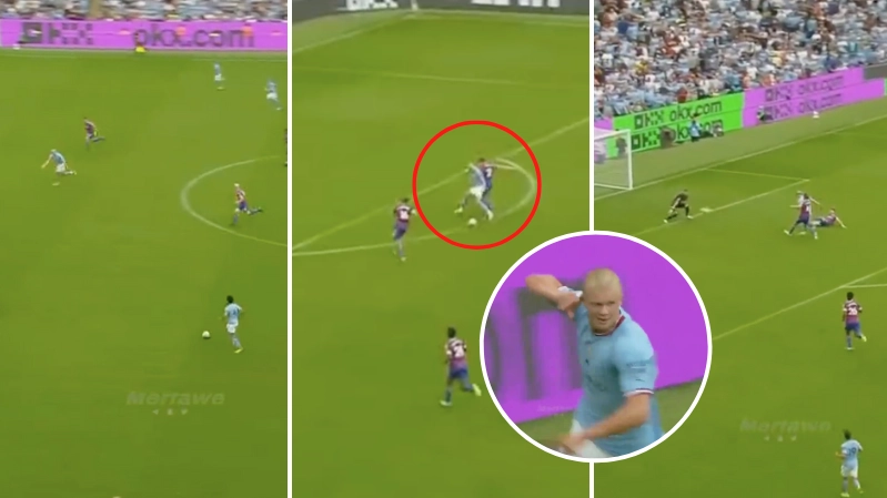 Erling Haaland's hat-trick goal was sensational, his strength is freakish