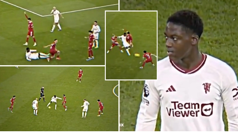 A compilation of Kobbie Mainoo's performance against Liverpool is seriously impressive, he's so composed