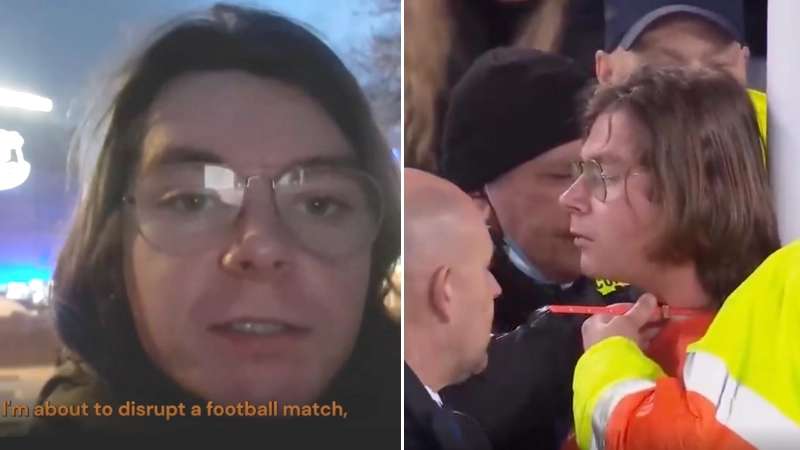 Man Behind 'Just Stop Oil' Protest Speaks Out After He Tied Himself To Goalpost