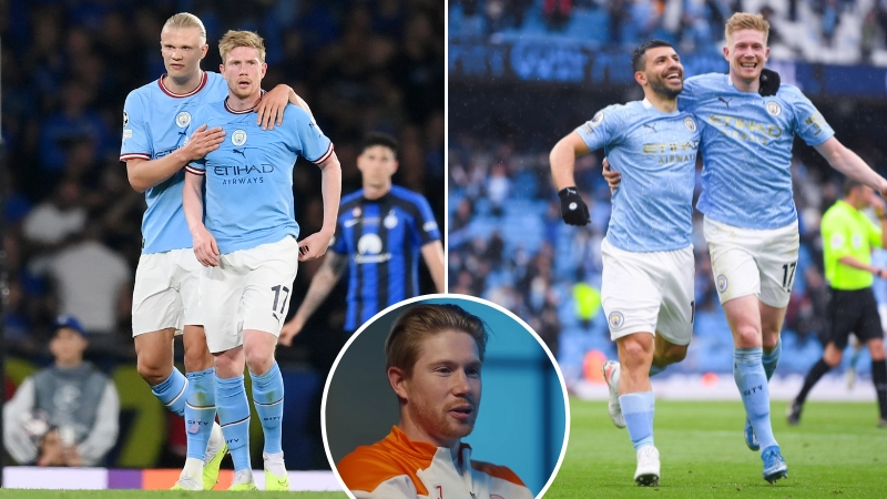 Kevin De Bruyne gives interesting answer when choosing between Erling Haaland and Sergio Aguero as the best striker he's ever played with