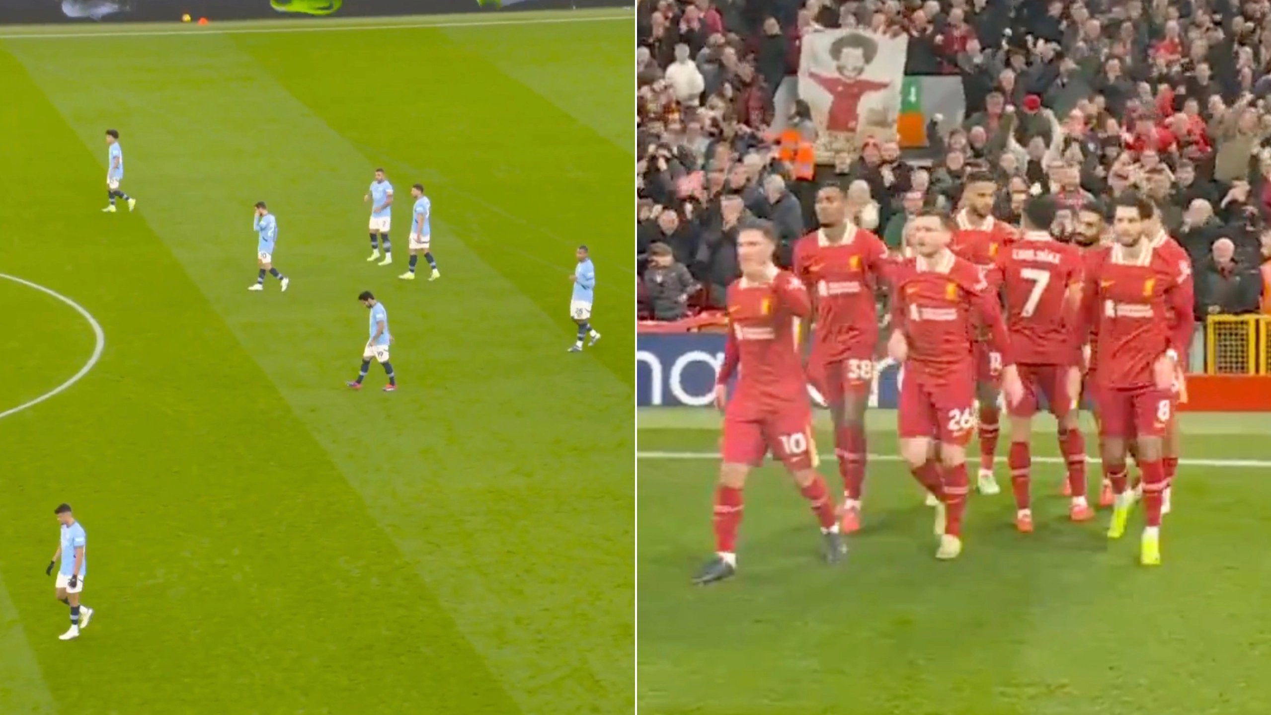 Man City fans turn on one player after shocking first half against Liverpool