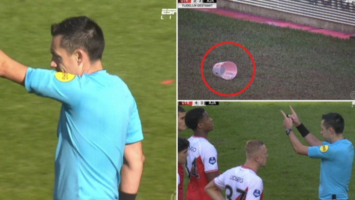 Ajax game was suspended TWICE and players taken off in bizarre late chaos