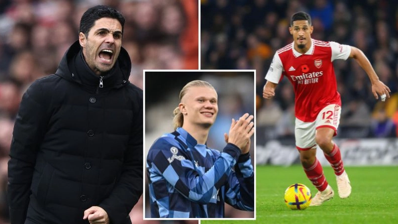 Arsenal ready to block William Saliba from playing against Man City as injury fears revealed