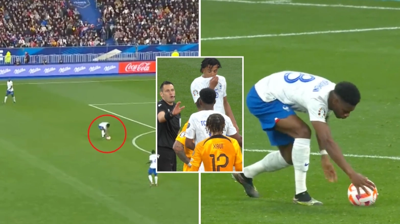 Aurelien Tchouameni takes law into his own hands as he gives away bizarre free-kick