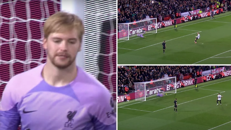 Liverpool goalkeeper Caoimhin Kelleher has won four penalty shoot-outs in 18 games, he's a cheat code