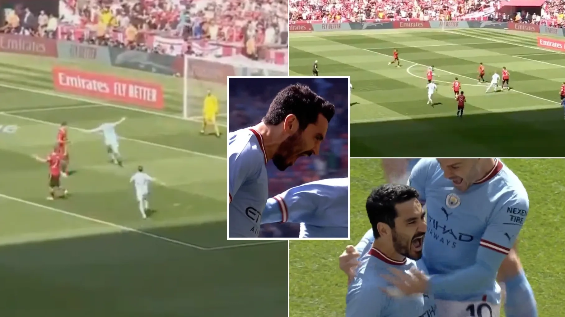 Ilkay Gundogan scores the fastest goal in FA Cup final history against Man United