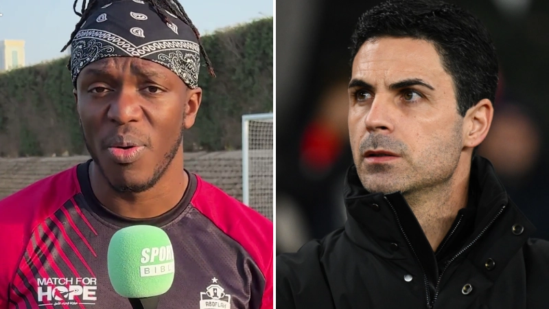 KSI Reveals Pick for Next Arsenal Manager if Mikel Arteta Is Sacked by Club