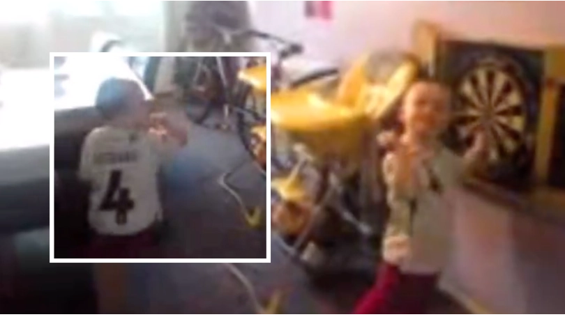 Footage of Luke Littler playing darts at the age of three has gone viral, he was even good back then
