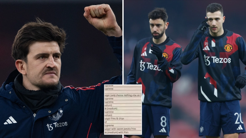 Man Utd squad's restaurant meal orders were 'leaked' by fan and included several bizarre requests