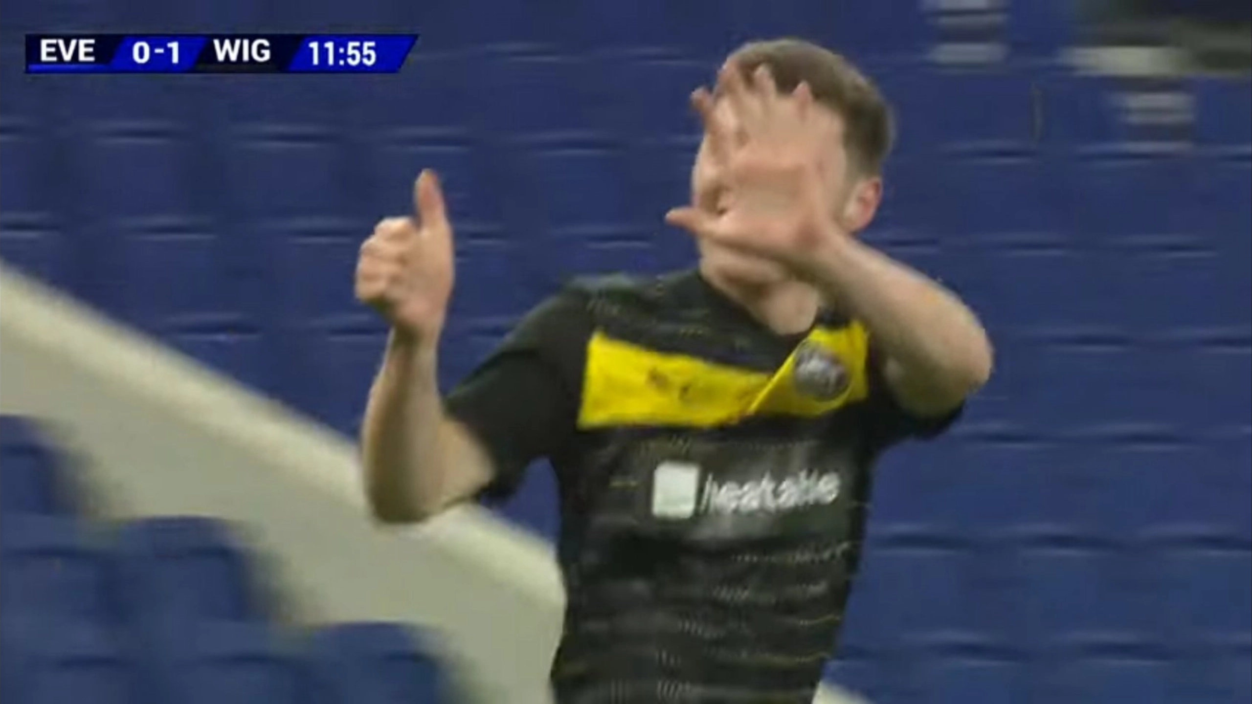 Player who mocked Everton with viral celebration after scoring first goal at new stadium breaks his silence