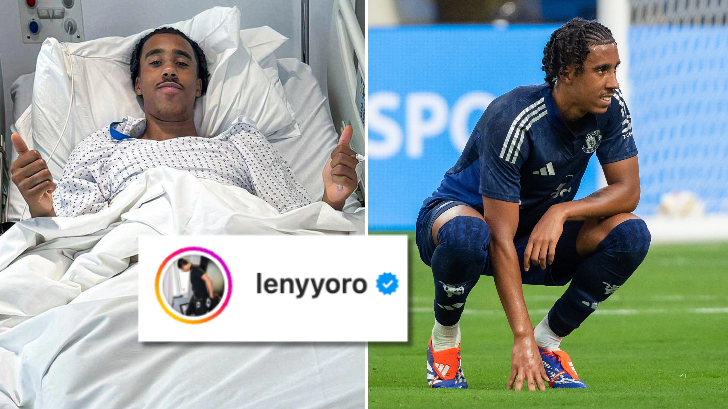 Leny Yoro breaks silence on Man Utd injury setback with emotional message to fans