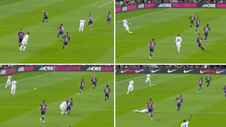 Gavi took out Dani Ceballos after the Real Madrid star kicked Robert Lewandowski