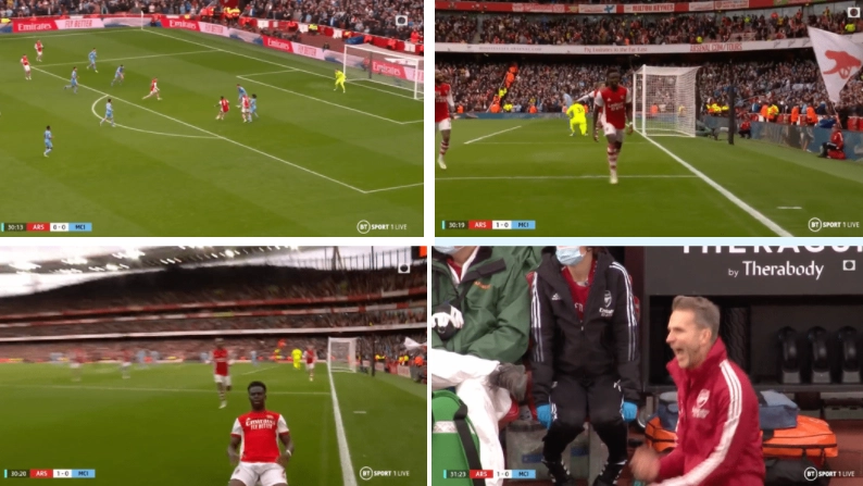 Bukayo Saka Scores Premier League's First Goal Of 2022 And It's A Beauty
