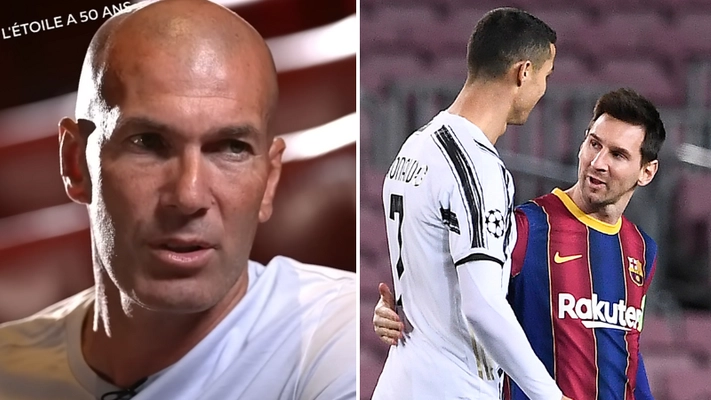 Zinedine Zidane didn't hesitate when naming his favourite player to watch live after Cristiano Ronaldo and Lionel Messi