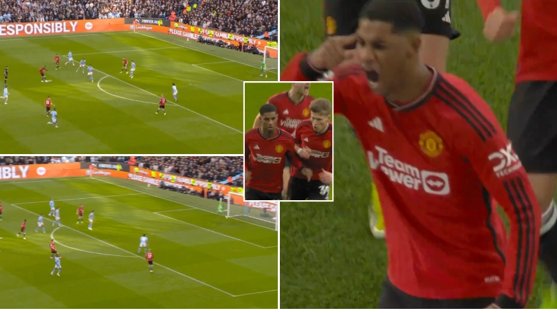 Marcus Rashford scores arguably the best goal of his career against Man City, it was unstoppable