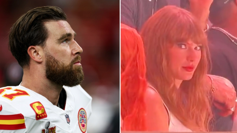 Travis Kelce's reaction to Taylor Swift being booed at Super Bowl speaks volumes as emotional clip emerges