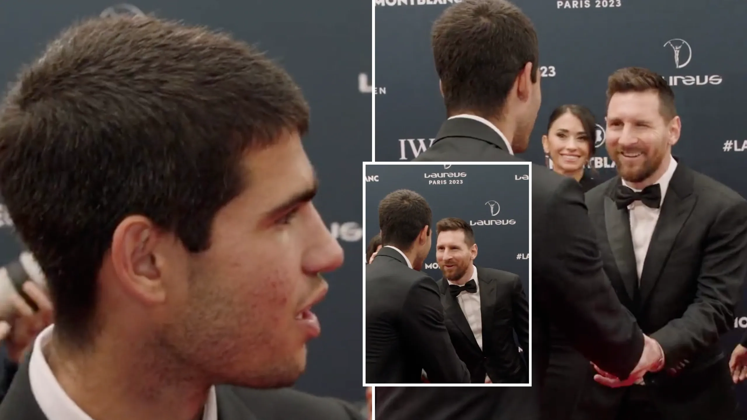 Carlos Alcaraz meeting his idol Lionel Messi on the red carpet is one of the best moments of 2023