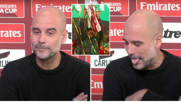 Pep Guardiola aims hilarious dig at Liverpool over Carabao Cup final celebrations