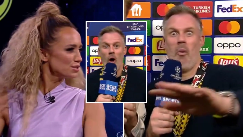 Jamie Carragher cut off by Kate Abdo in chaotic end to CBS Sports broadcast
