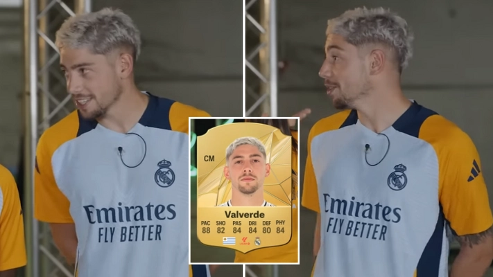 Federico Valverde was absolutely stunned when his EA FC 25 rating was revealed after guessing it completely wrong