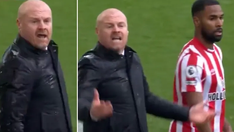 Sean Dyche's brutal X-rated message to linesman picked up by microphone during Everton vs Brentford