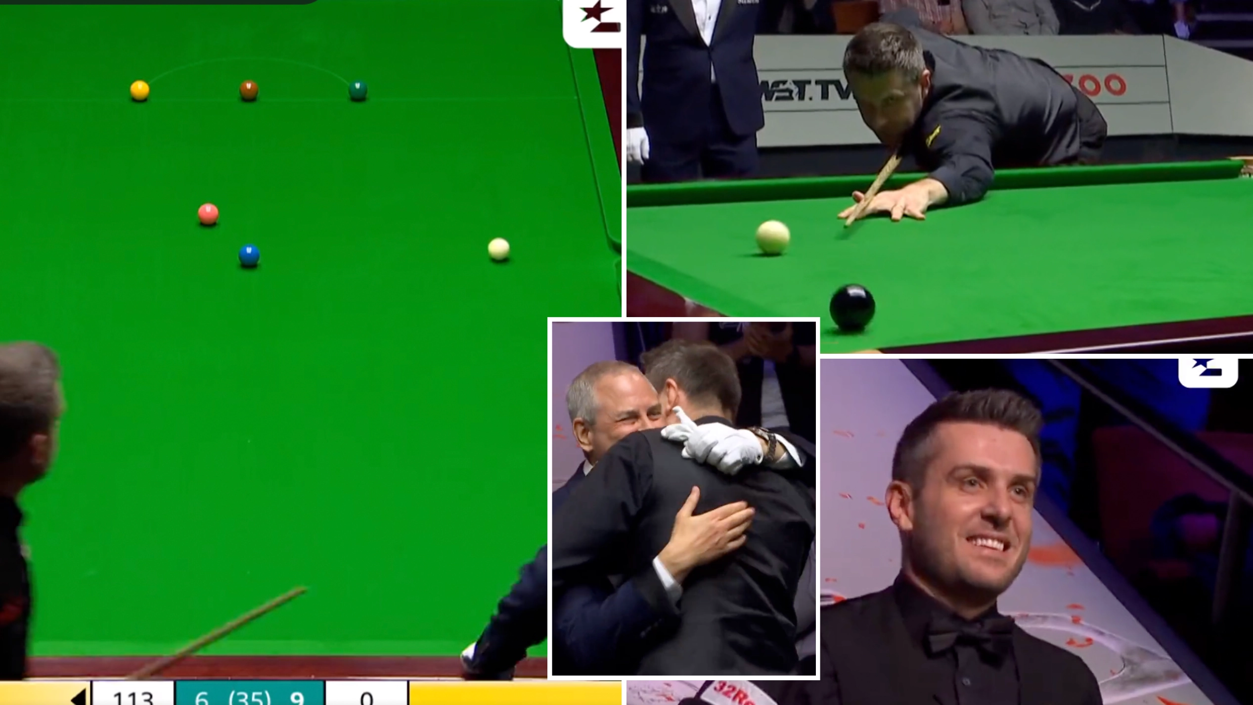 Mark Selby scores the first ever 147 break in a world championship final