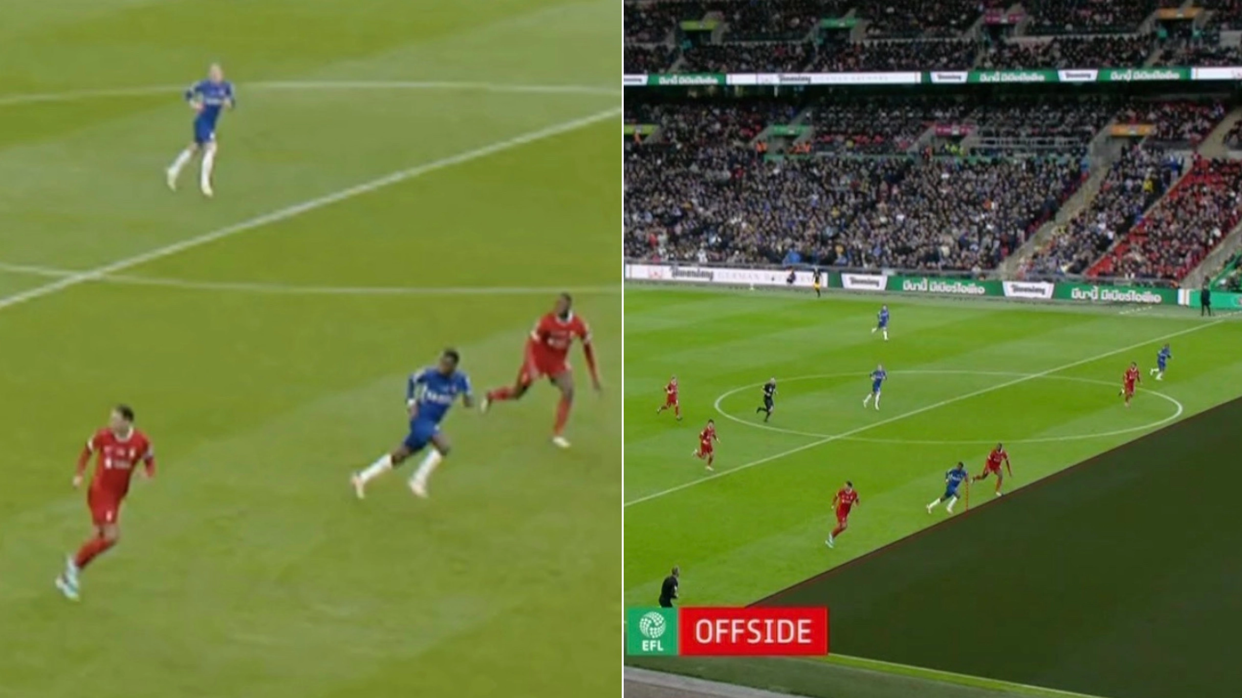 Chelsea fans left fuming after 'shocking' VAR decision denies Carabao Cup final goal vs Liverpool