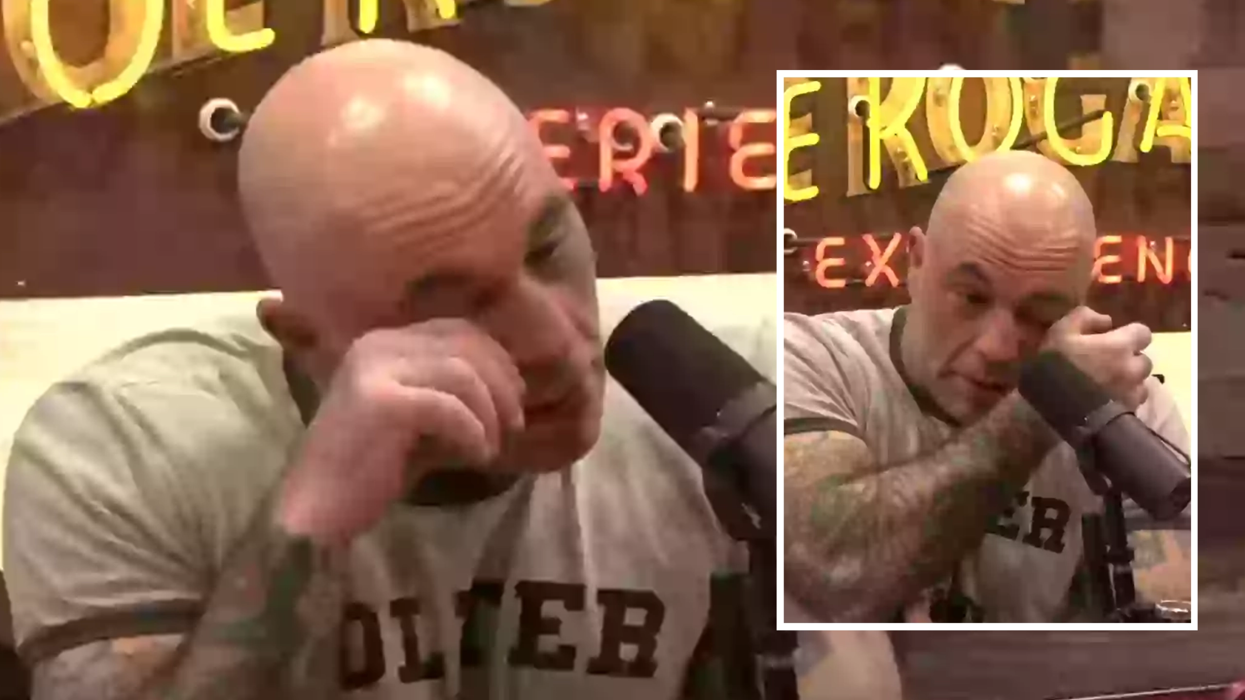 Joe Rogan breaks down in tears on podcast and struggles to get his words out after recalling 'horrible' incident live on-air