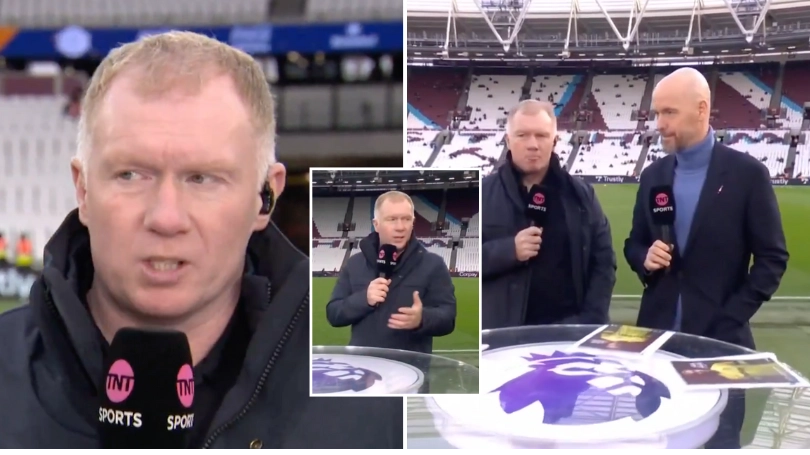 Paul Scholes asks 'does he have a release clause' after hearing discussion about player during Man Utd game