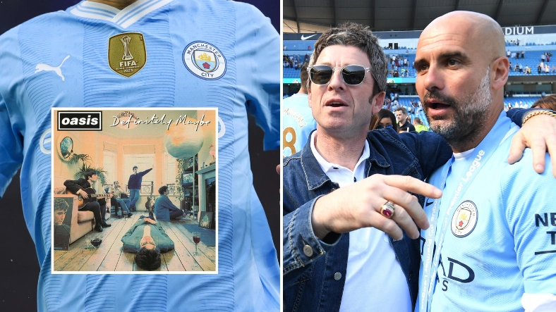 Noel Gallagher teases Oasis-inspired Man City third kit with Definitely Maybe theme