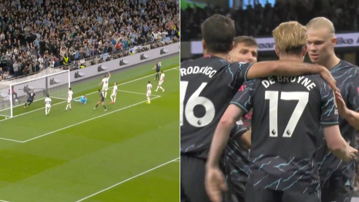 Stadium erupts after Man City score as Tottenham fans immediately belt out chant for Arsenal