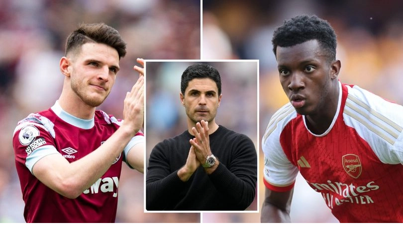 Eddie Nketiah among three Arsenal stars that could be sold amid Declan Rice pursuit