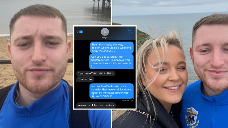 Football fan in the doghouse with girlfriend after trying to organise romantic weekend that was actually an away day