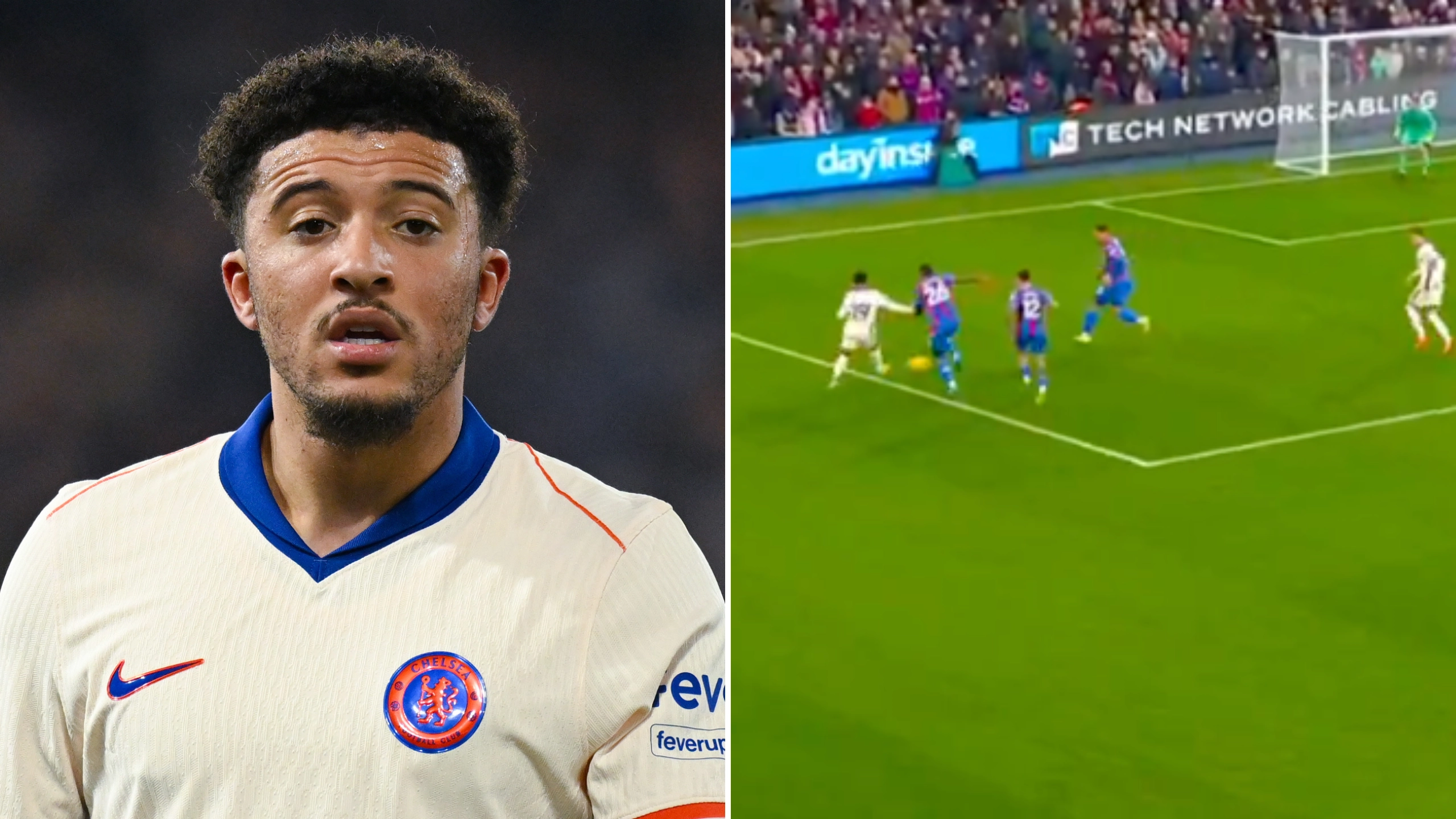 Jadon Sancho stat emerges after outrageous assist for Chelsea against Crystal Palace and it looks like a typo