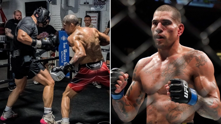Alex Pereira sparring 6-foot-6-inch, 285-pound Chinese heavyweight boxer ahead of UFC 287