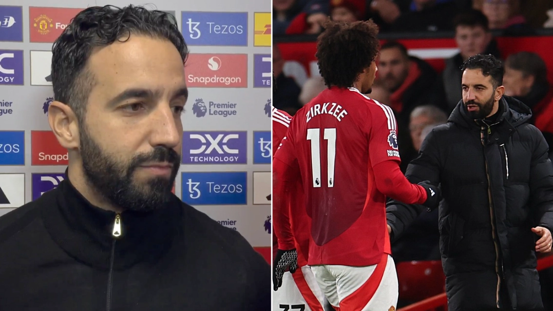Ruben Amorim breaks silence on brutal Joshua Zirkzee substitution which left Man Utd star with 'tears in his eyes'