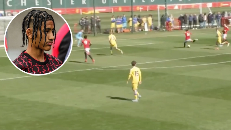 Man Utd's 14-year-old wonderkid branded ‘heir to Cristiano Ronaldo’s throne’ by Nike makes history in game vs Leeds