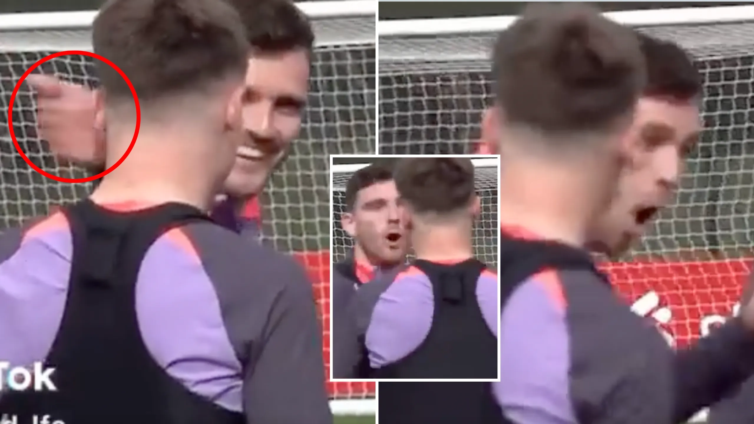 Andy Robertson slaps Ben Doak in training, he immediately regretted it
