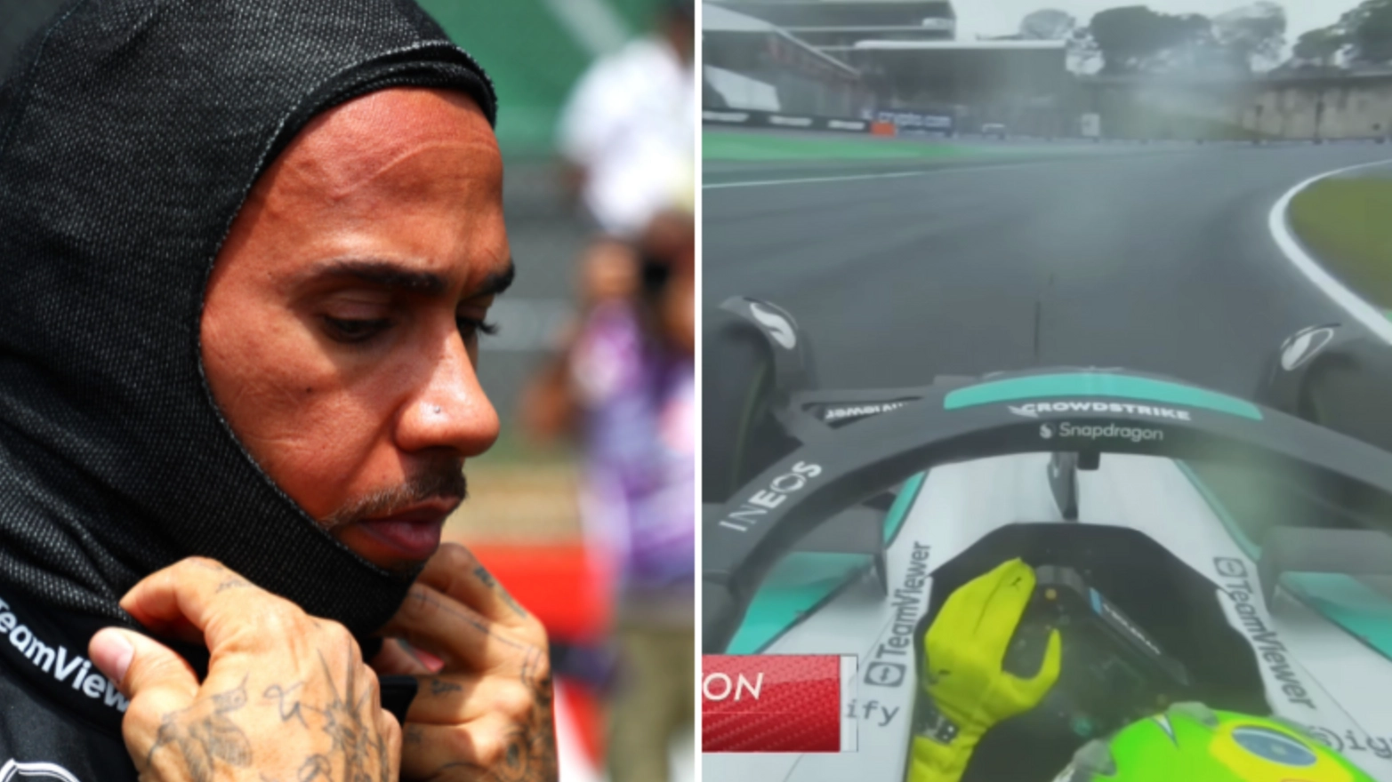 Sky F1 pundit reveals 'awful' thing he spotted on Lewis Hamilton's on-board camera at Brazilian GP