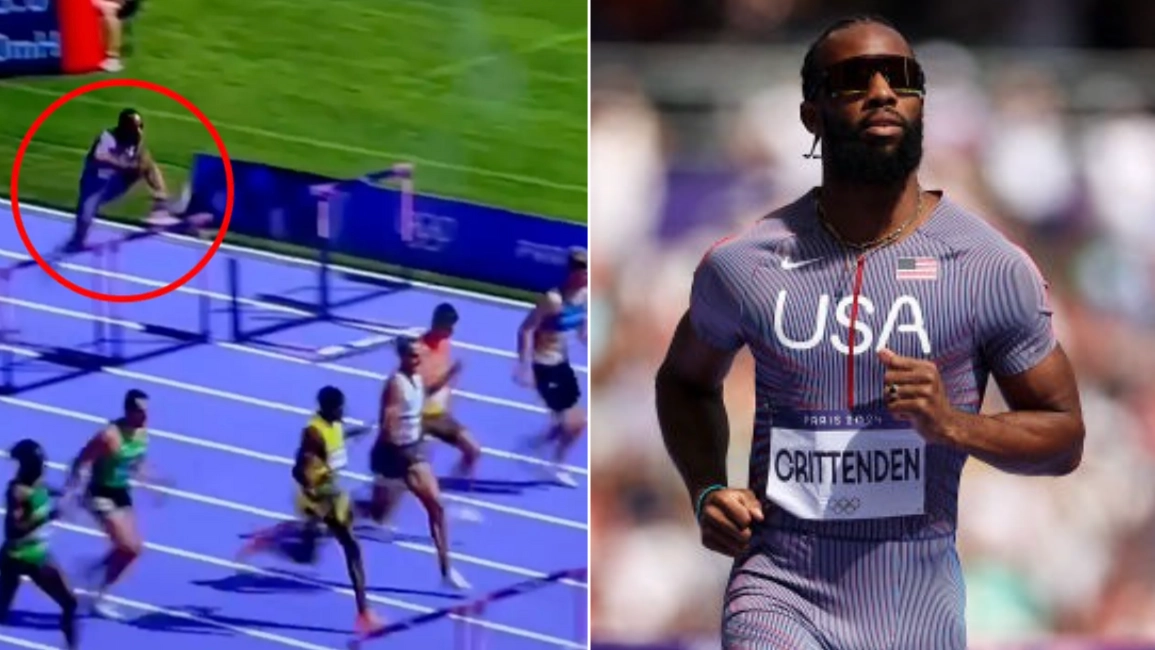 American hurdler's bizarre tactic of jogging during his heat pays off as he's praised for '200 IQ' move