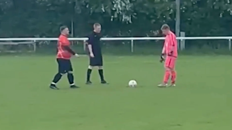 Luke Littler makes debut for Sunday League team and asks to be subbed off after one minute