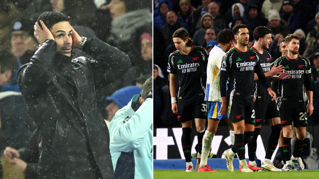Reporter sat behind Mikel Arteta reveals the two Arsenal players he ‘exploded’ at during Brighton draw