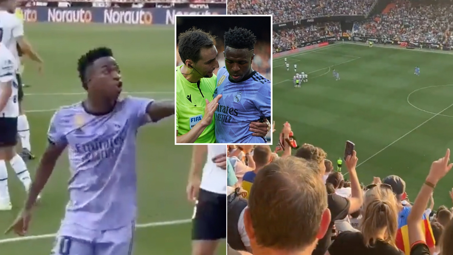 Vinicius Jr's red card has been rescinded as Valencia learn their punishment