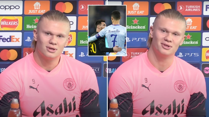 Erling Haaland settles Lionel Messi vs Cristiano Ronaldo GOAT debate with retirement answer