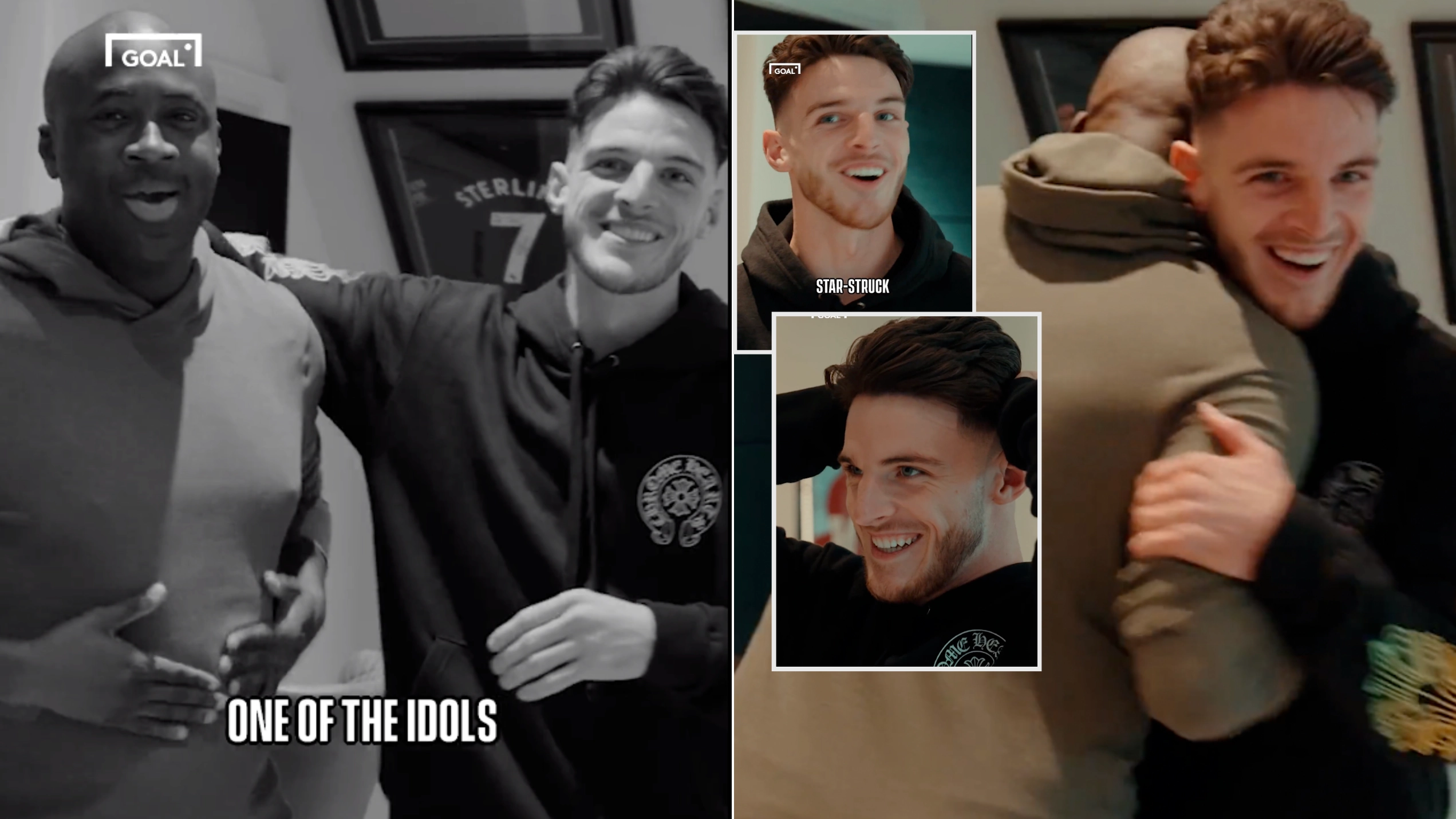 Declan Rice was starstruck when Yaya Toure visited him, fans think it's a sign