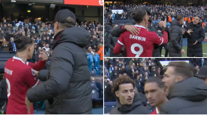 Fans think they've worked out what Darwin Nunez said to Pep Guardiola at full-time