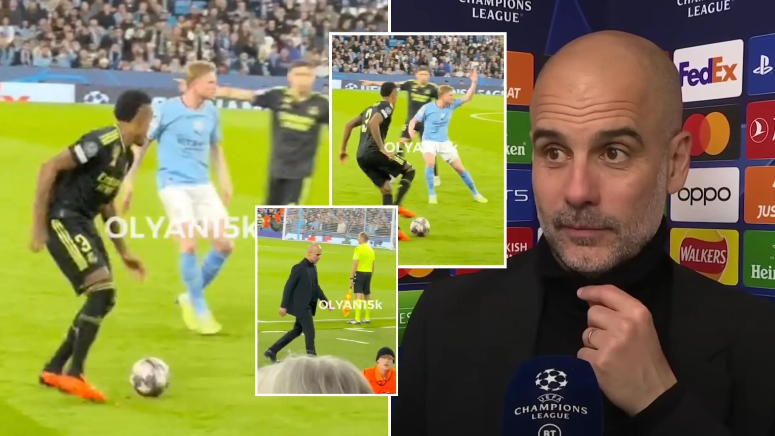Kevin De Bruyne appeared to tell Pep Guardiola to 'shut up' during heated debate in Real Madrid win